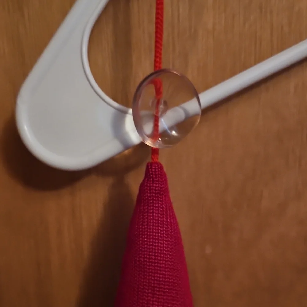 Red Gnome Ornament with White Beard - Picture 2 of 3